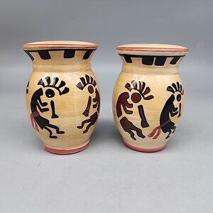 Kokopelli Salt & Pepper Shakers 3" Ceramic Southwestern